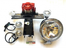 LED Set komplett Beleuchtung Retro Roller Scheinwerfer H4 Rücklicht mit Blinke Znen Firenze Nova Easycruiser Casabike Alphamotor Burnout