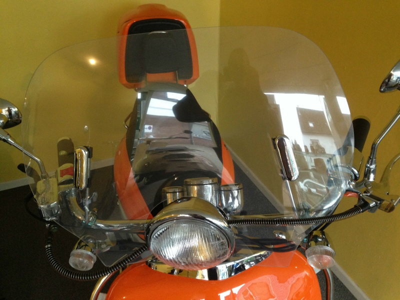 Rosixehird Motorrad Windabweiser  Retro Fahrrad-Windschutzscheibe,Verkleidung  reduziert Helmschütteln, kratzfester Stahl für die meisten Motorräder :  : Auto & Motorrad